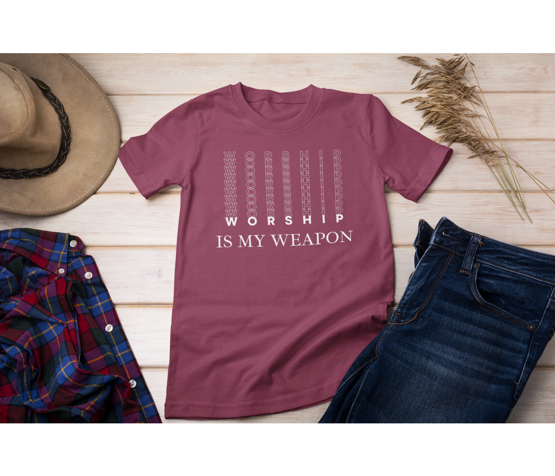 Worship Is My Weapon Adult T-Shirt