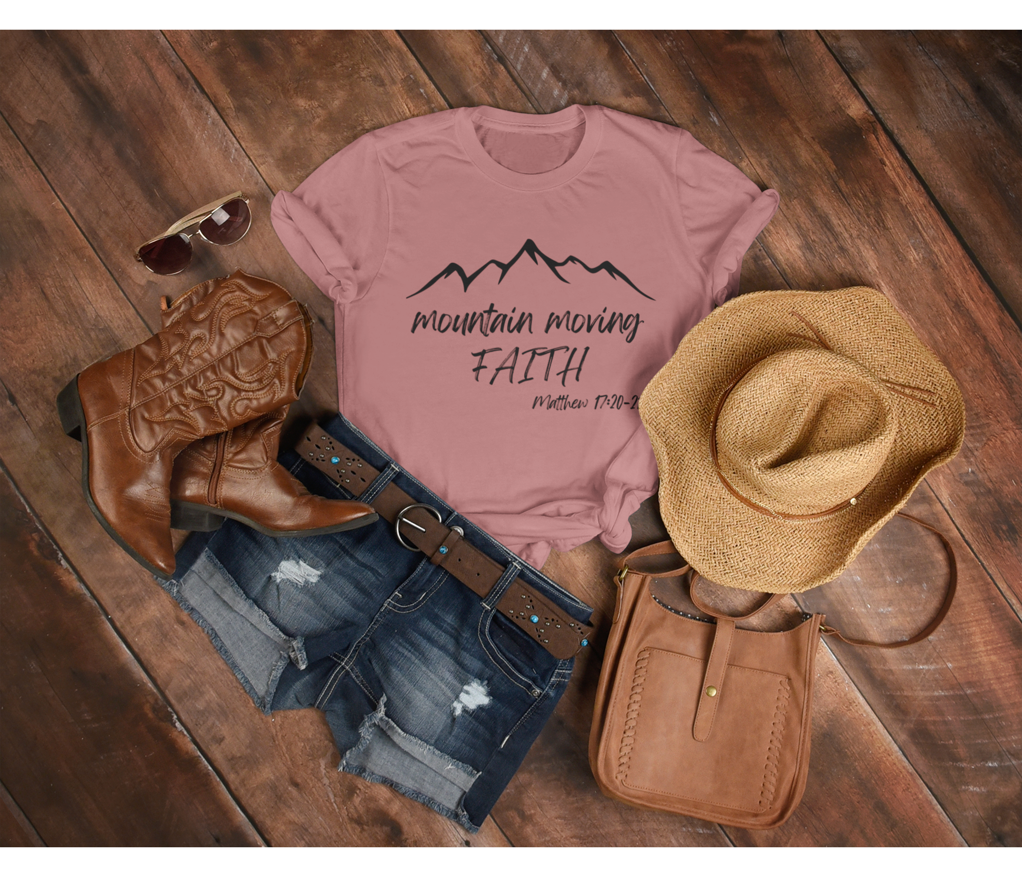 Mountain Moving Faith Adult T-Shirt
