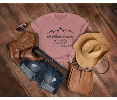 Mountain Moving Faith Adult T-Shirt