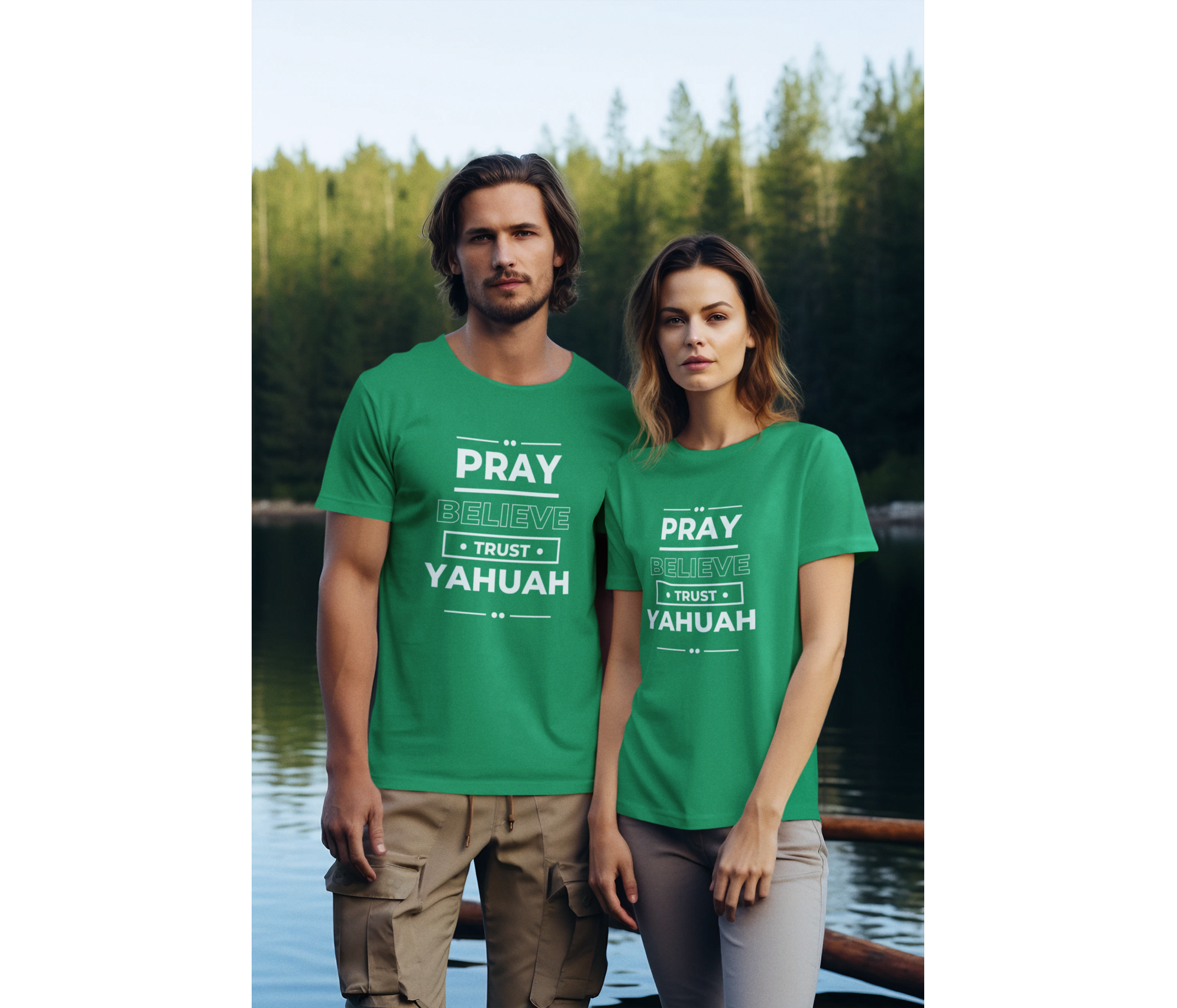 Pray • Believe • Trust • Yahuah Adult T-Shirt