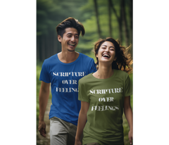 Scripture Over Feelings Adult T-Shirt