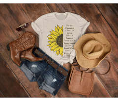 Chosen. Free. Loved. Forgiven. Justified. Fearless. Adult T-Shirt