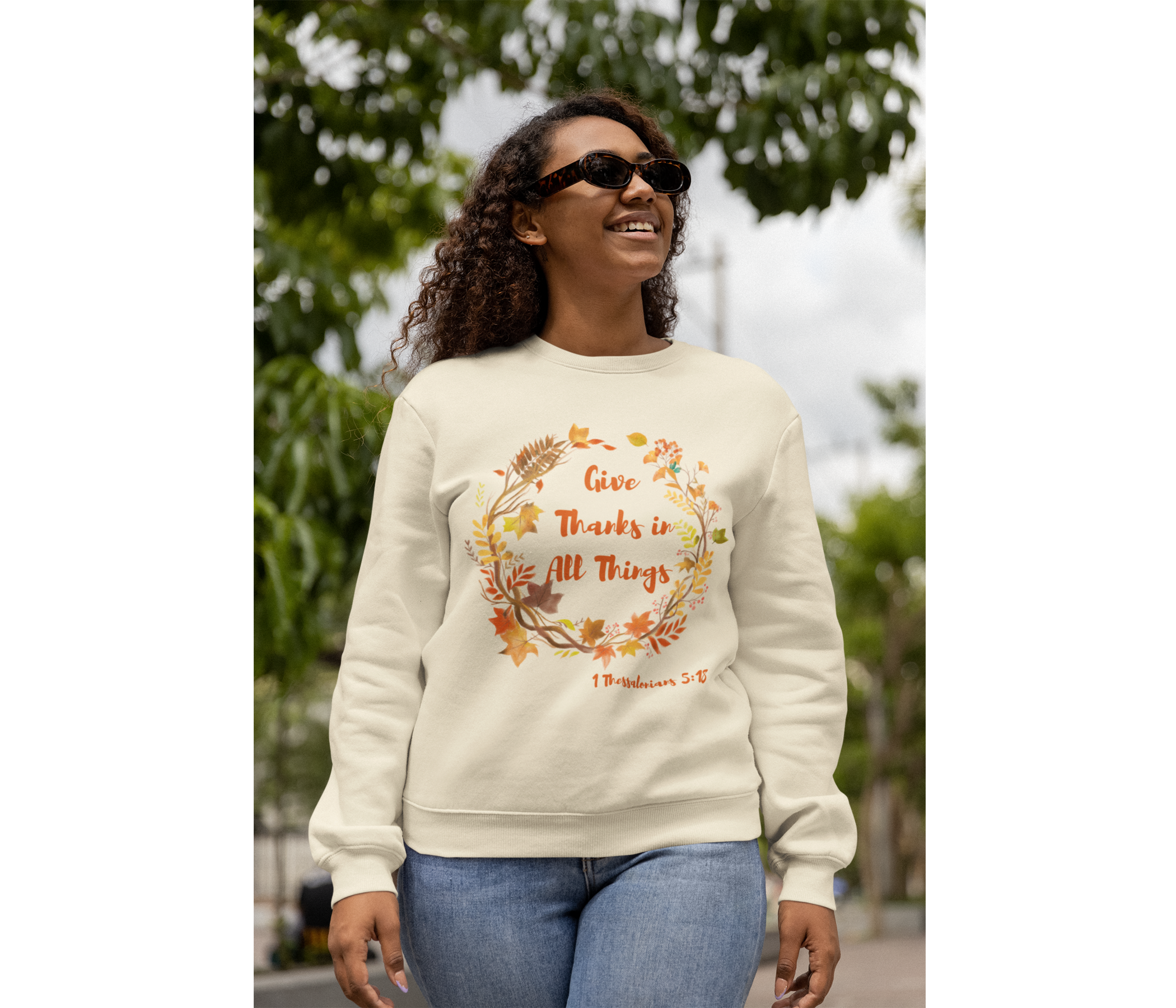 Give Thanks Adult Sweatshirt