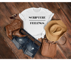 Scripture Over Feelings Adult T-Shirt